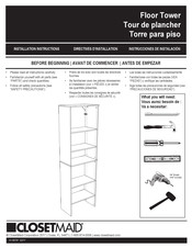 ClosetMaid 486700 Directives D'installation