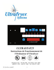 ULTRAFRYER Systems ULTRASTAT25 Instructions De Fonctionnement