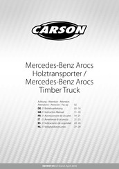 Carson Mercedes-Benz Arocs Timber Truck Manuel D'instructions