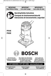 Bosch PR20E Consignes De Fonctionnement/Sécurité