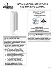 Empire Heating Systems GWT-50W-2 Instructions D'installation Et Manuel Du Propriétaire