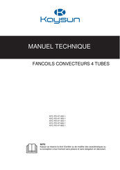 Kaysun KFC-PD-4T-800-1 Manuel Technique