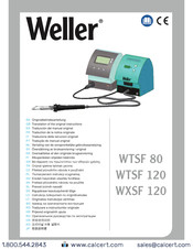 Weller WTSF 80 Traduction De La Notice Originale