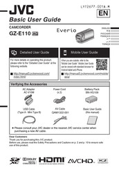 JVC Everio GZ-E110AG Guide De L'utilisateur
