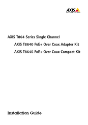 Axis Communications T8645 Guide D'installation