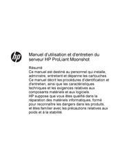 HP ProLiant Moonshot Serie Manuel D'utilisation Et D'entretien