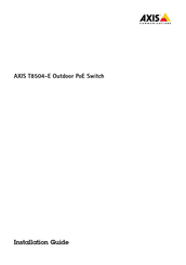 Axis Communications T8504-E Guide D'installation