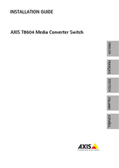 Axis Communications T8604 Guide D'installation