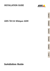 Axis Communications T8134 Guide D'installation