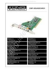 König Electronic CMP-SOUNDCAR31 Mode D'emploi