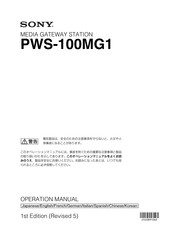 Sony PWS-100MG1 Mode D'emploi