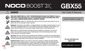 Noco BOOST X GBX55 Mode D'emploi