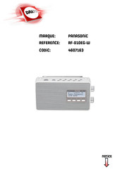 Panasonic RF-D10 Mode D'emploi