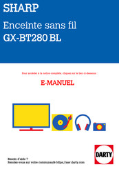 Sharp GX-BT280 Manuel D'utilisation