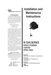 T&S B-7245-03 Instructions Pour L'installation Et La Maintenance