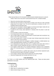 Spector&Co SPECTECH T1036 Mode D'emploi