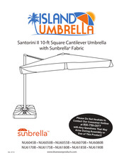 Island Umbrella sunbrella NU6175B Instructions De Montage