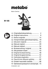 Metabo M 100 Notice Originale