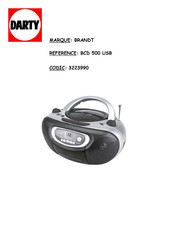 Brandt BCD500USB Manuel D'utilisation