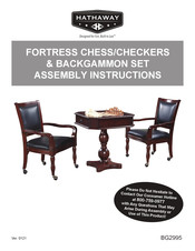 Hathaway FORTRESS CHESS/CHECKERS & BACKGAMMON SET BG2995 Instructions De Montage