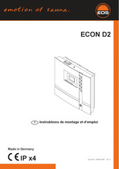 EOS Econ D2 Instructions De Montage Et D'emploi