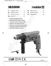 Meister SB500M Traduction Du Manuel D'utilisation Original