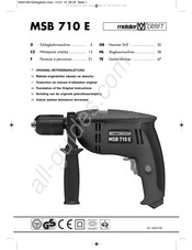 MeisterCraft 5452160 Traduction Du Manuel D'utilisation Original