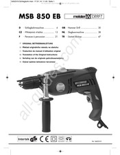 MeisterCraft 5452310 Traduction Du Manuel D'utilisation Original