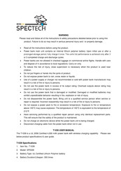 Spector&Co SPECTECH T1039 Mode D'emploi