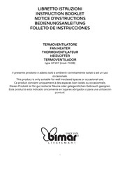 Bimar HF197 Notice D'instructions