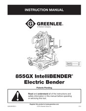 Greenlee 855GX IntelliBENDER Manuel D'instructions