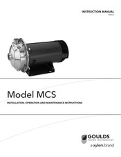 Xylem GOULDS MCS 408 Manuel D'utilisation