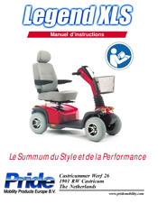 Pride Mobility Products Legend XLS Manuel D'instructions