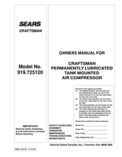 Sears CRAFTSMAN 919.725120 Manuel Du Propriétaire
