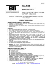 BTI Elite PRO CBHF2-PFC Manuel D'utilisation