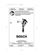 Bosch 1942 Consignes De Fonctionnement/Sécurité