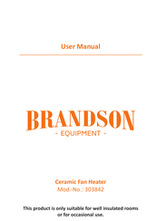Brandson Equipment 303842 Consignes D'utilisation