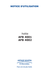 Electrolux AFB4002 Notice D'utilisation