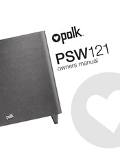 Polk PSW121 Mode D'emploi