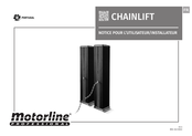 Motorline professional CHAINLIFT Notice Pour L'utilisateur/Installateur