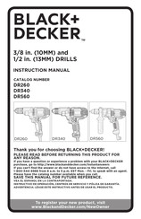 Black & Decker DR260 Mode D'emploi