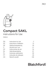 Blatchford Compact SAKL Instructions D'utilisation