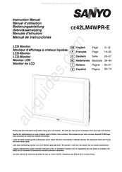 Sanyo CE42LM4WPR-E Manuel D'utilisation