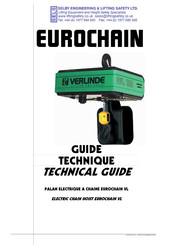 Verlinde EUROCHAIN VL Serie Guide Technique