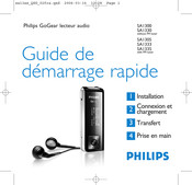 Philips GoGear SA1300/02 Guide De Démarrage Rapide