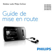 Philips GoGear SA1ARA08K/37 Guide De Mise En Route
