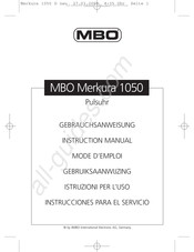 MBO Merkura 1050 Mode D'emploi