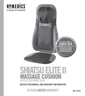 HoMedics SHIATSU ELITE II MCS-845HJ Mode D'emploi Et Informations Sur La Garantie