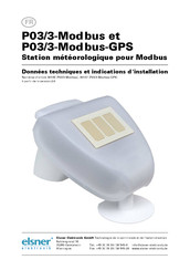 elsner elektronik P03/3-Modbus-GPS Données Techniques Et Indications D'installation