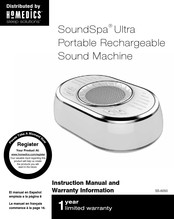 HoMedics SoundSpa SS-605 Mode D'emploi Et Informations Sur La Garantie
